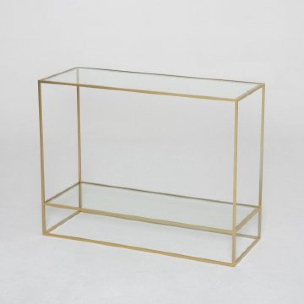 structure dorée 2 plateaux 90x700x35